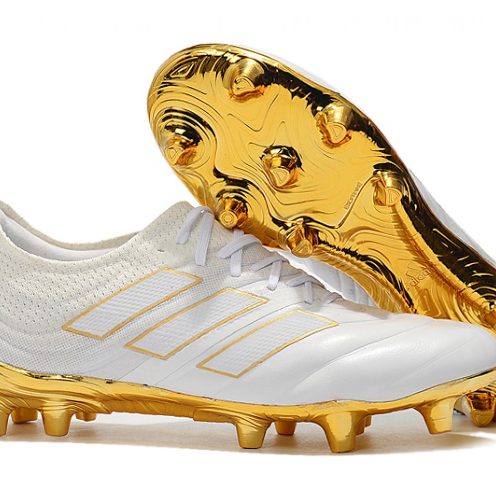 adidas white and gold boots